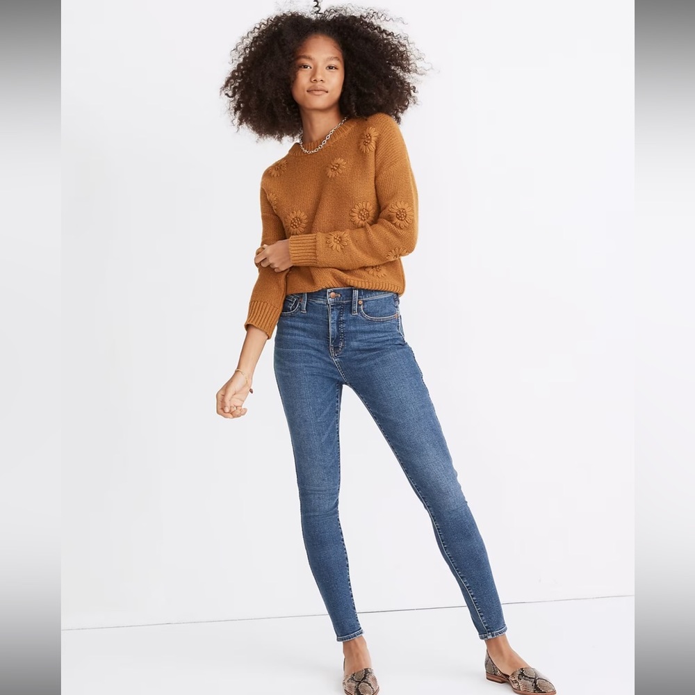 Madewell 10" High-Rise Skinny Jeans Wendover Wash Blue Denim Women's Size 31